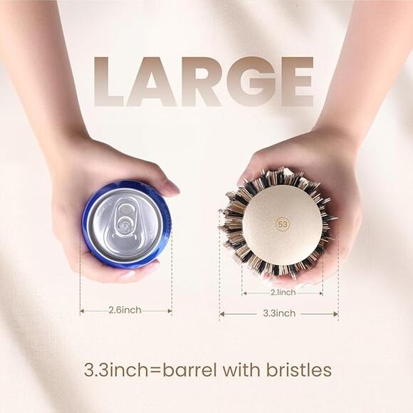 AIMIKE Gold Round  2.1 Inch Barrel Hair Brush Nano Thermal Ceramic & Ionic Tech - Picture 4 of 10